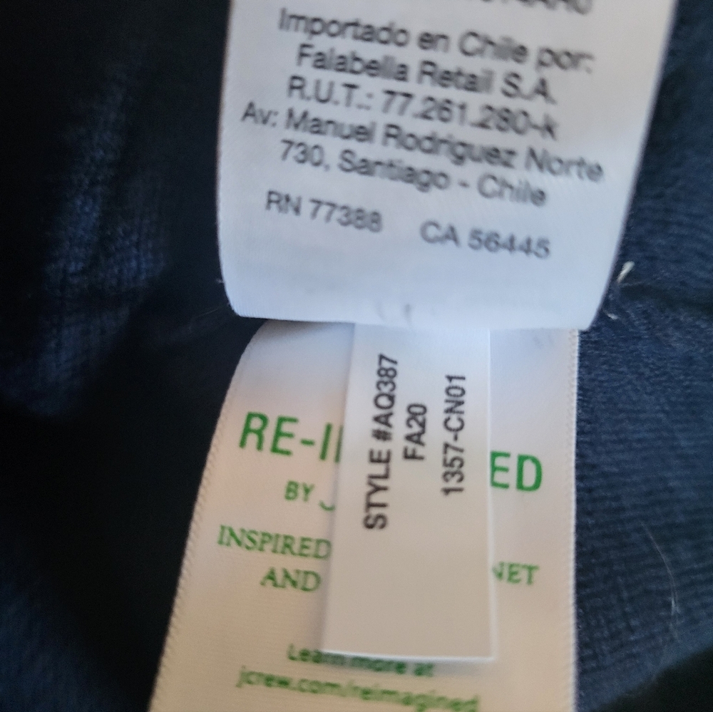 J. Crew Navy Cardigan with Bright Green Trim - Picture 9 of 10